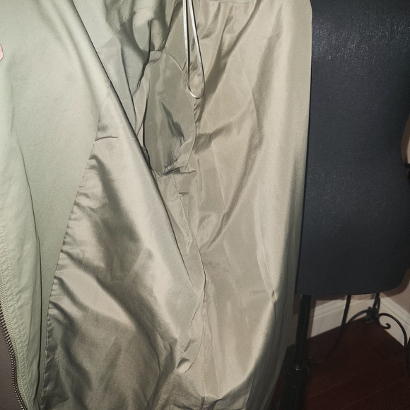 NWOT Zara Basics Outerwear Olive Green‎ Trench Coat - Picture 5 of 6